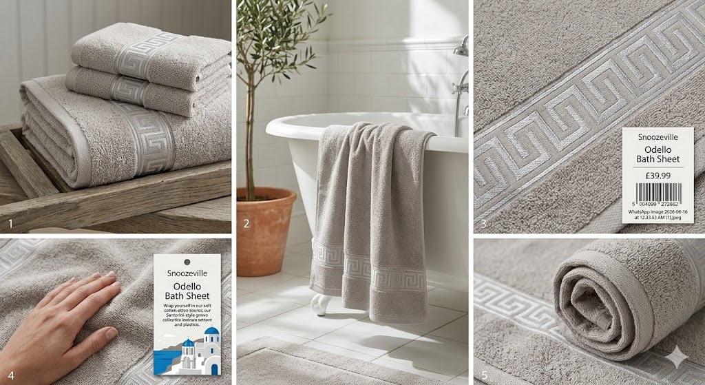 Premium Bath Sheets Pack of 3 Silver – Extra Large 100% Cotton Towels