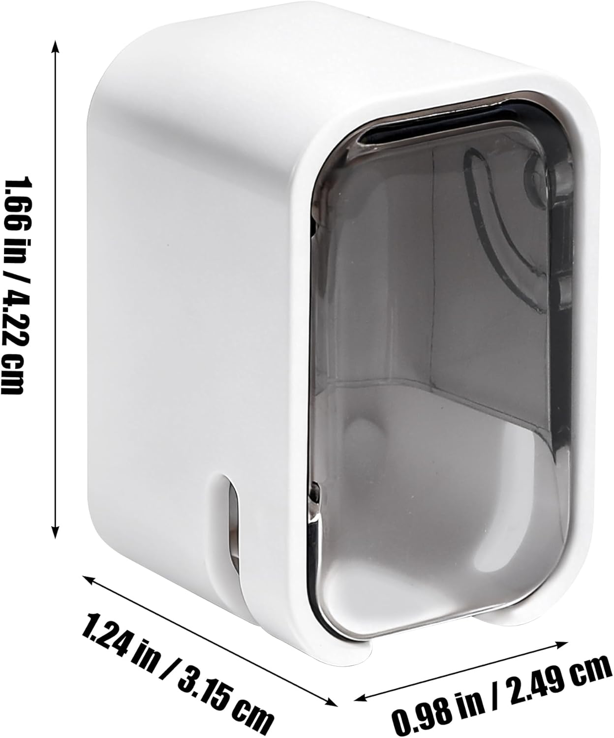 2Pcs Electric Toothbrush Holders with Cover – Self-Adhesive Wall-Mount Bathroom Organizer