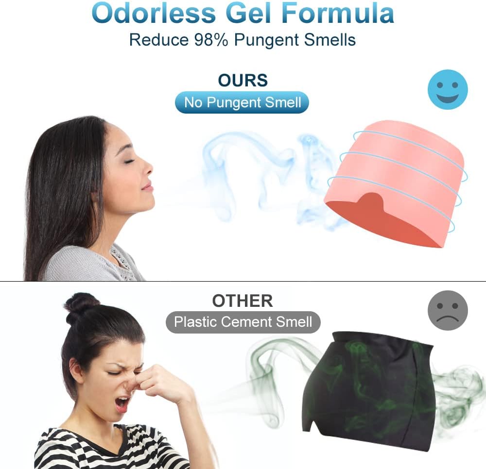Reusable Migraine Relief Cap with Cold & Hot Gel Therapy – Headache, Sinus, Stress & Puffy Eye Relief Wrap (Pink)
