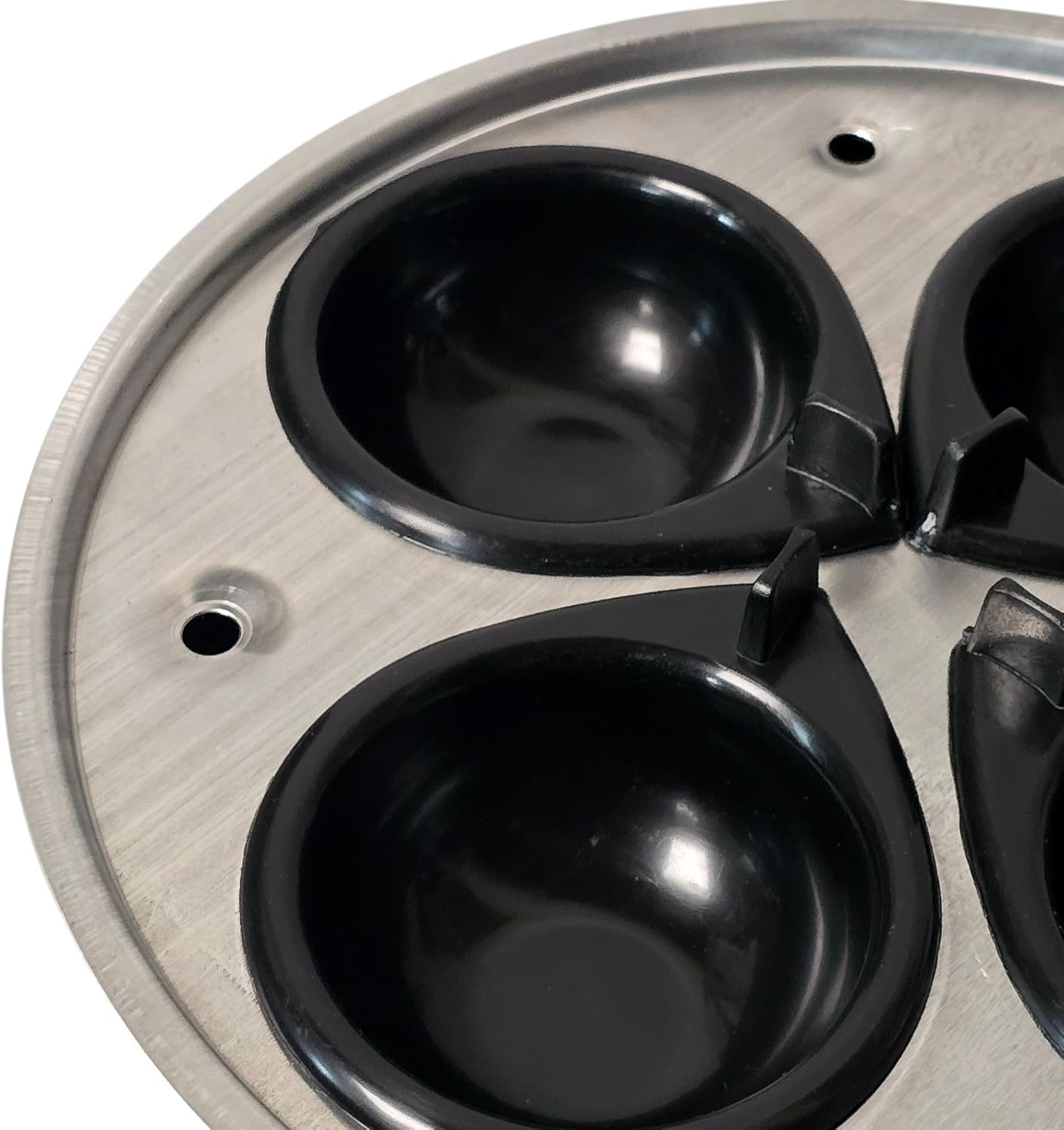 Traditional 4 Cup Egg Poacher 20cm – Non-Stick Black