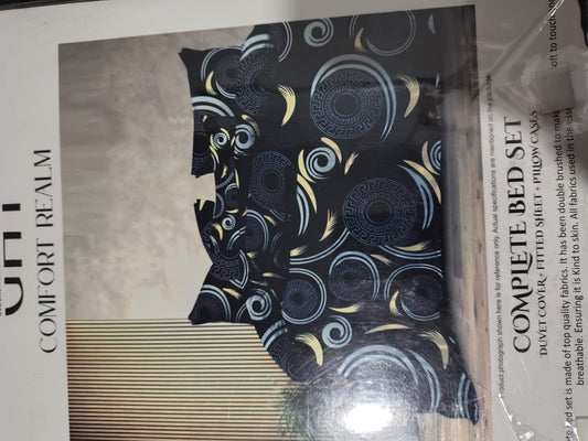 Premium Quality Complet Double Duvet Cover Set. Complete Bed Set 4 Piece