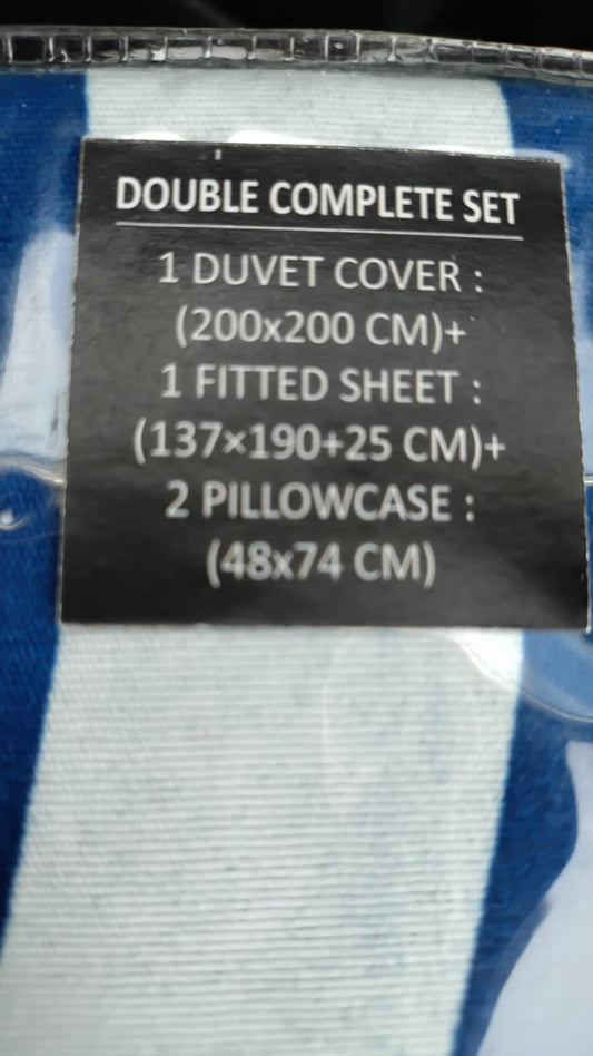 Premium Quality Complete Double Duvet Cover Set 4 Pcs/ Luxury Cotton Touch/ Complete Bed Set/ 4 Pcs