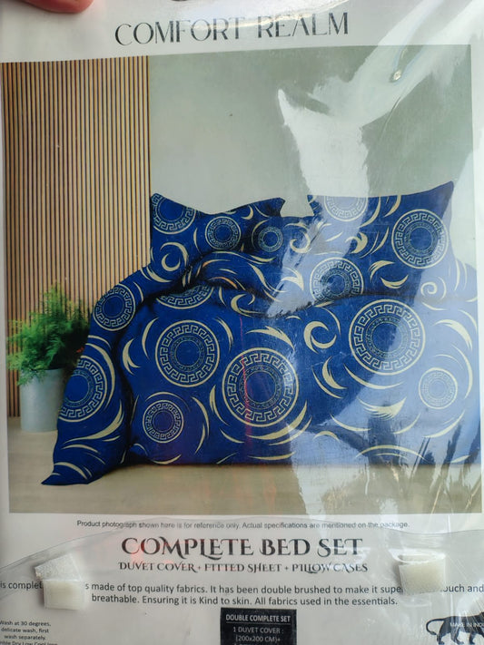 Premium Quality Complete Double Duvet Cover Set 4 Pcs/ Luxury Cotton Touch/ Complete Bed Set/ 4 Pcs